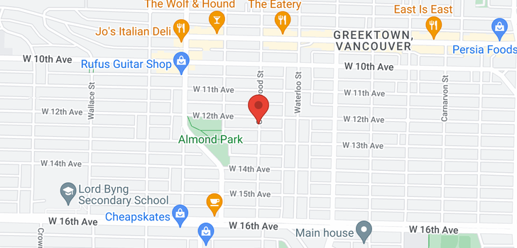 map of 3472 W 12TH AVENUE